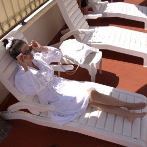 Ruffles Robe (Long-Sleeve) & Hair Towel